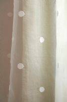 Detail of polka dot curtain