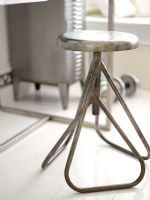 Detail of metal stool