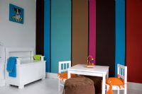 Childrens room with feature wall 