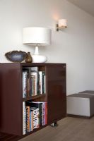 Modern bookcase in living room 