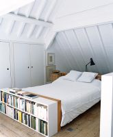 Modern bedroom in loft