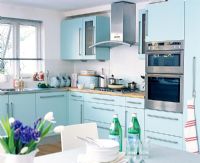 Modern blue kitchen 