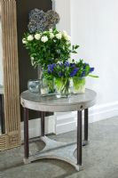 Flowers on console table 