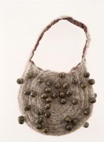Close-up of a knitted purse