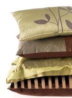 Stack of cushions close-up