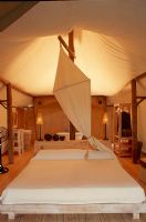 Large safari tent bedroom