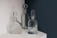 Detail of glass decanters
