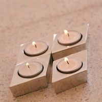 Close-up of votive candle holders