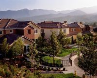 Suburban Neighborhood with Mountain View