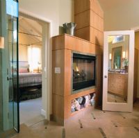 Master Bathroom/Bedroom with Fireplace