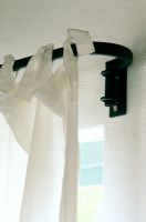 Close-up of a curtain rod