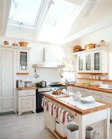 Interior of modern kitchen with kitchen worktop