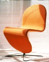 Orange contemporary chair 
