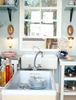 Kitchen with two sinks
