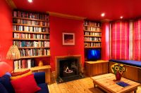 Modern red living room 