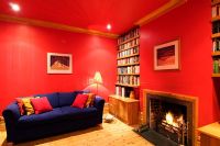 Modern red living room 