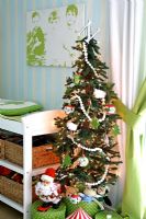Childrens room with christmas tree
