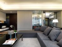 Large comfy gray sofa