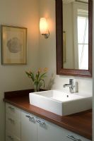 Contemporary sink and vase with tulips