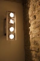Detail of wall mounted spotlights