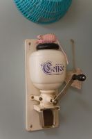 Detail of vintage coffee grinder