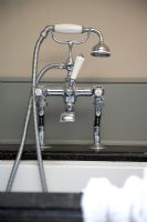 Classic shower head and mixer tap detail 