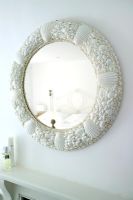 White shell mirror