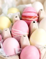 Detail of colourful easter eggs