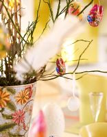 Easter decorations on plant