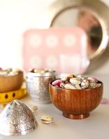 Pistachio nuts in bowl 