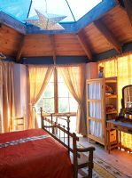 Cosy bedroom with octagonal skylight