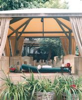 Outdoor luxury tent veranda