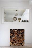 Fireplace used for wood storage