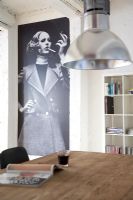 Vintage photograph in modern dining room 
