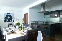 Modern dining room and kitchen 