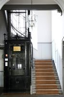 Communal hallway with lift