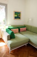 Modern living room with corner sofa
