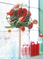 Hanging bouquet of flowers