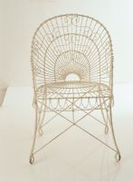 A wire armchair