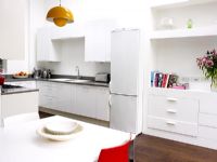 Modern white kitchen diner