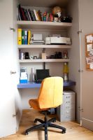 Hidden office in cupboard 