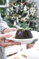 Christmas pudding in bowl