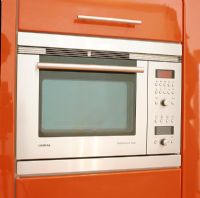 Microwave oven, close-up