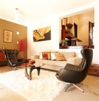 Living room with vintage armchairs

