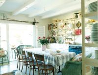Country kitchen with dining table