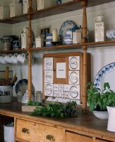 Country kitchen shelves