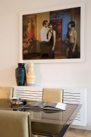 Modern dining room and artwork