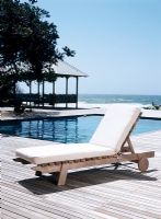 Sunlounger by pool