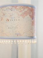 Detail of map on lampshade