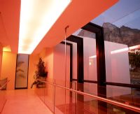 Contemporary corridor with big window